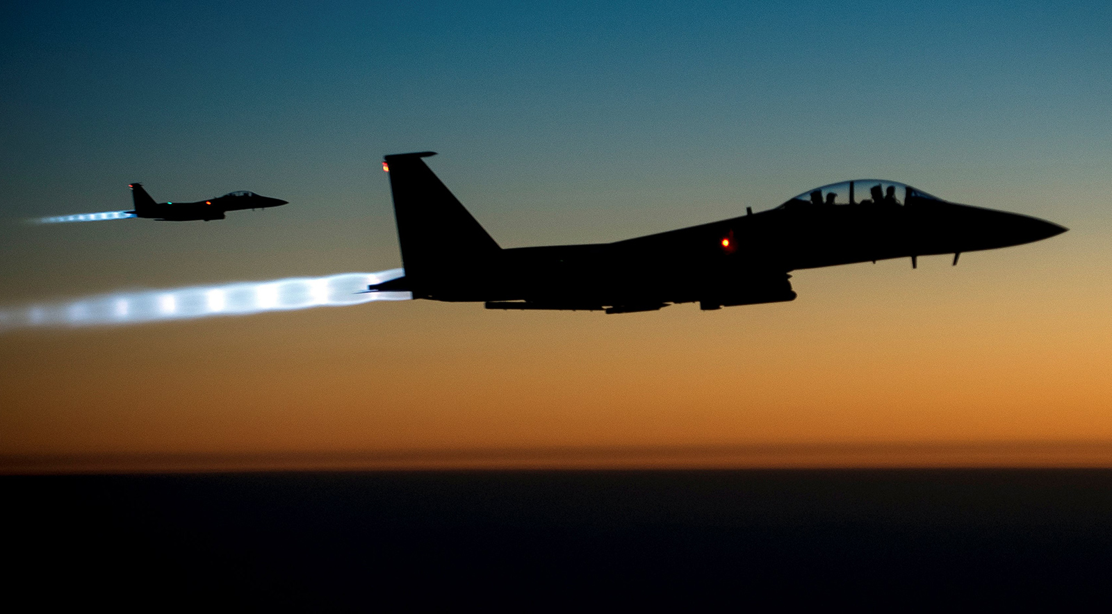 US Air Force F-15E Strike Eagles over Iraq