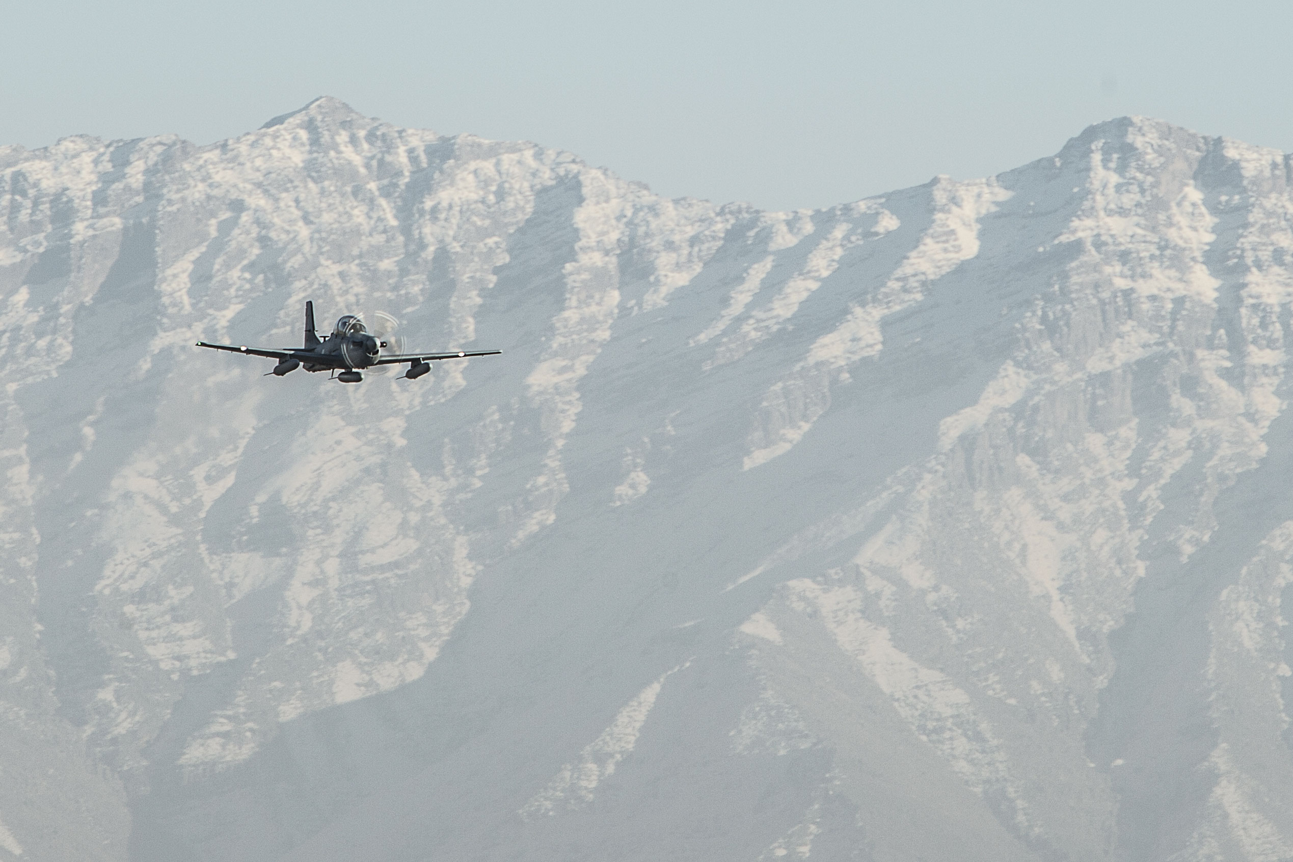 Afghan air force A-29 Super Tucano light air support aircraft