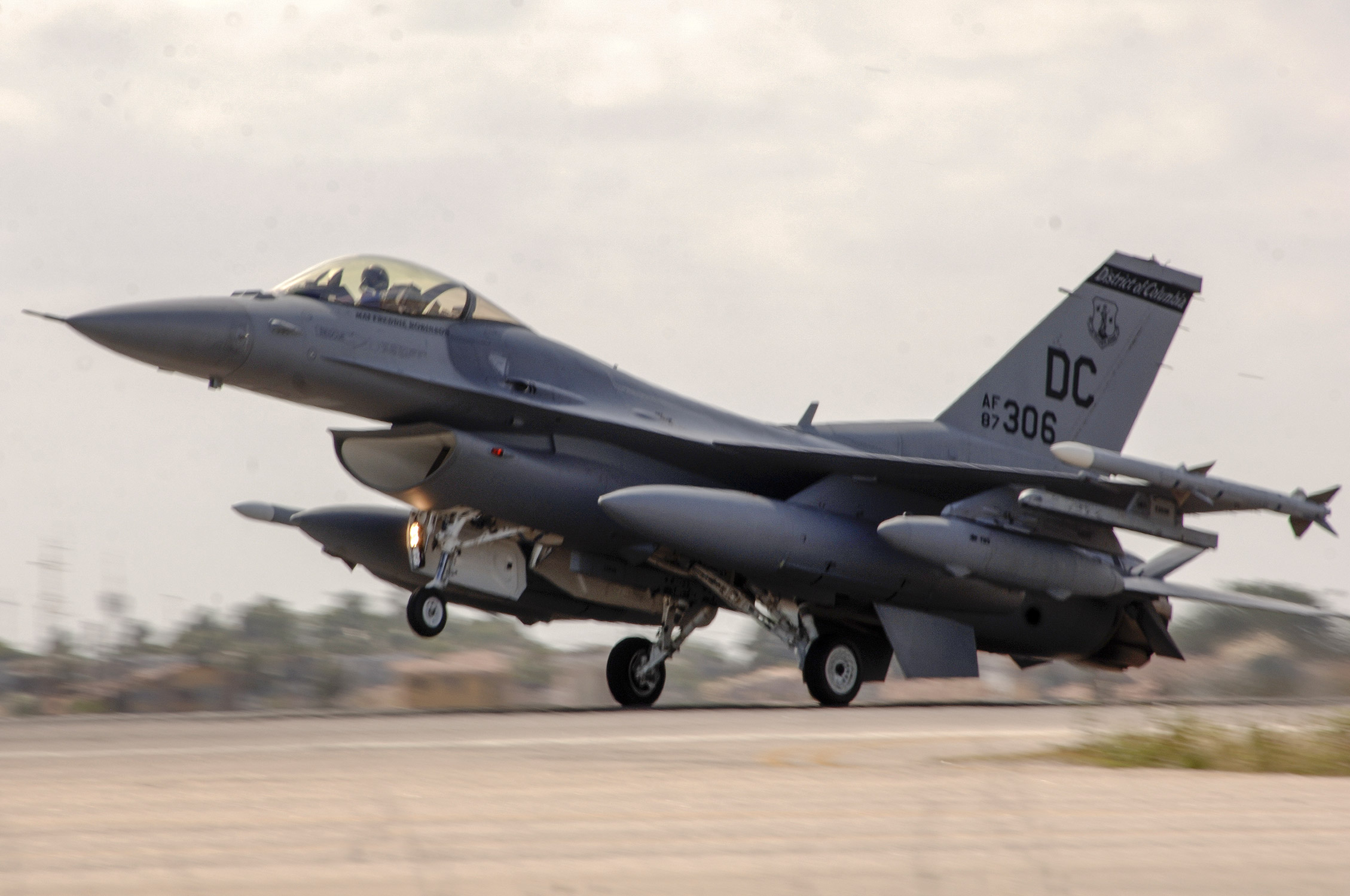 F-16C aircraft that crashed on April 5, 2017