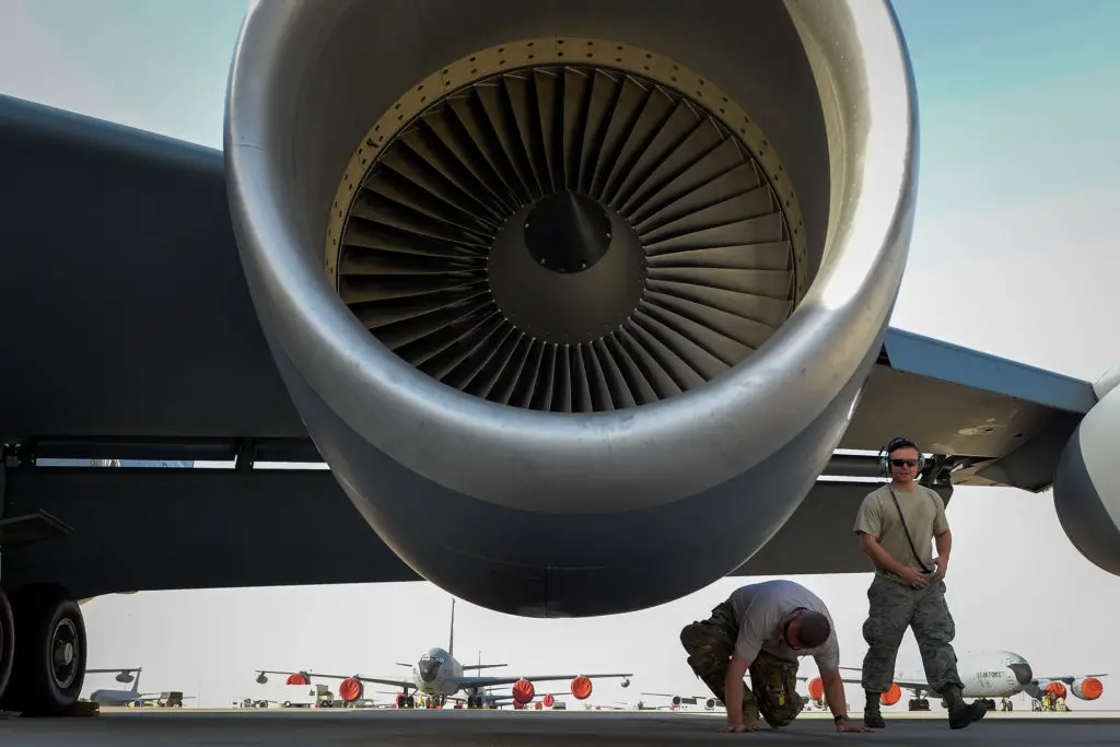 USAF KC-135 Stratotanker pre-flight inspection