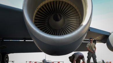 USAF KC-135 Stratotanker pre-flight inspection