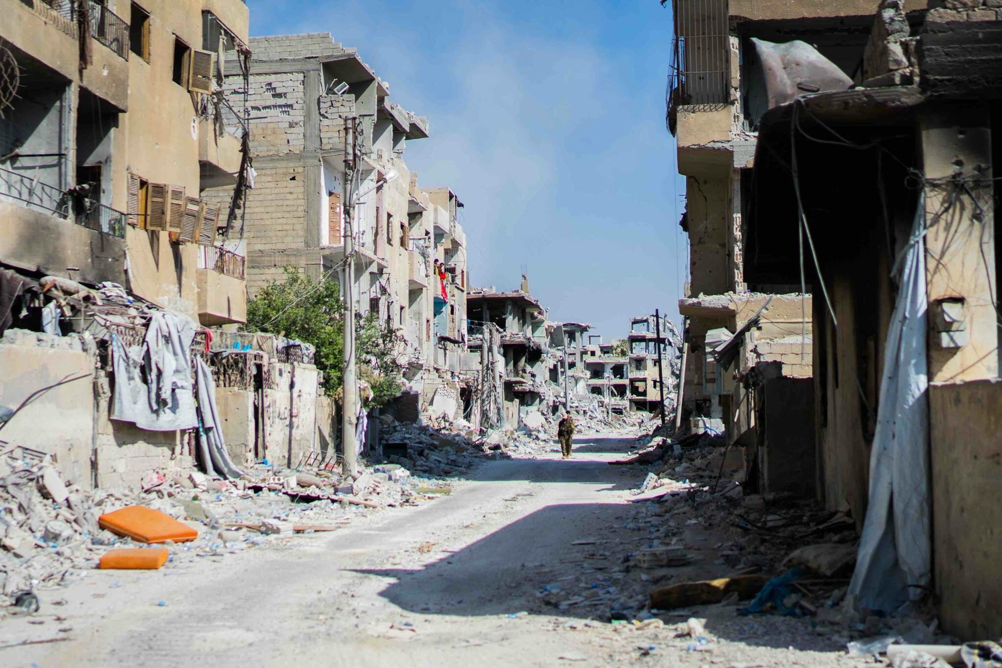 Raqqa city destruction