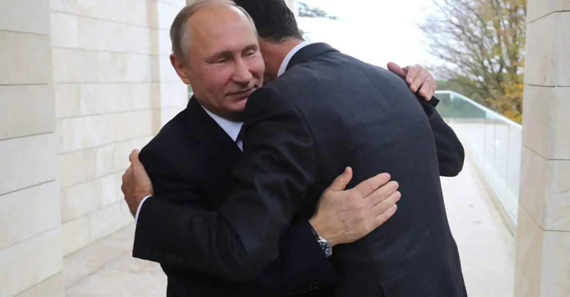 Syrian President Bashar Assad and Russian President Vladimir Putin in Sochi, Russia