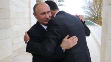 Syrian President Bashar Assad and Russian President Vladimir Putin in Sochi, Russia