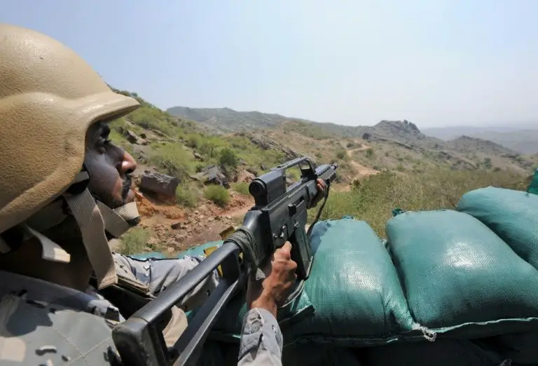 A guard on the border between Yemen and Saudi Arabia