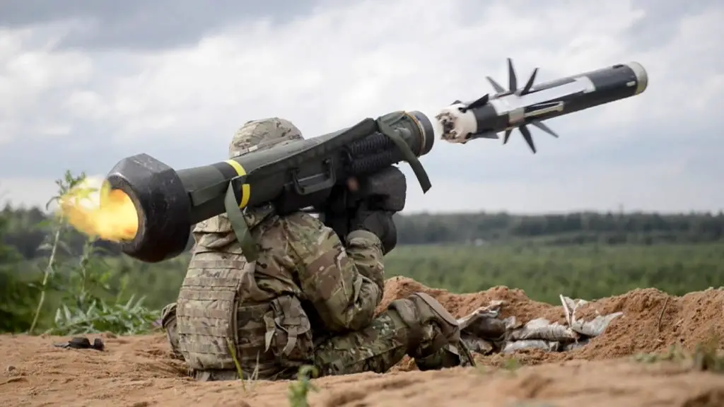 FGM-148 Javelin anti-tank guided missile launch