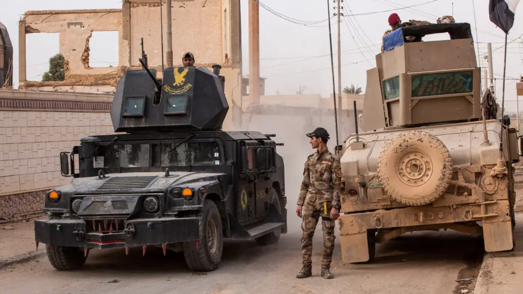 Iraqi security forces near Al Qaim, Iraq