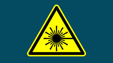 Laser warning symbol