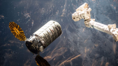 Orbital ATK Cygnus cargo ship at ISS