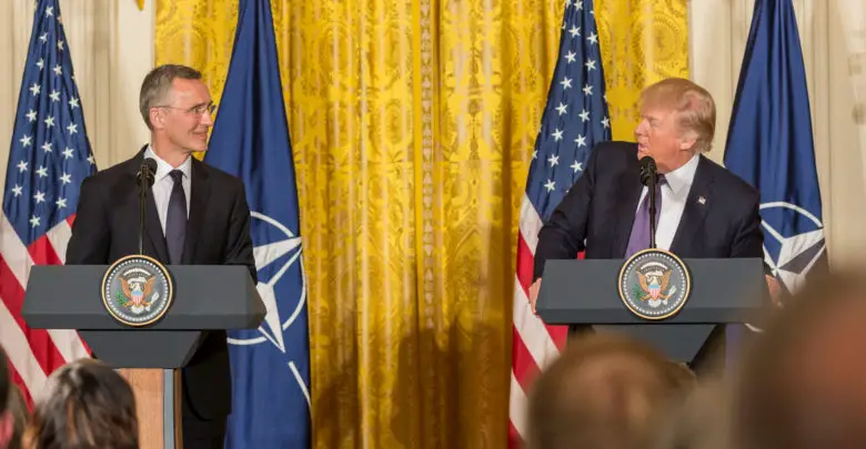 Jens Stolenberg and Donald Trump