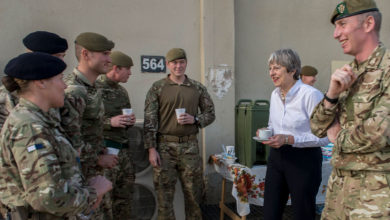 British Prime Minister Theresa May in Iraq