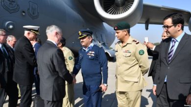 US Defense Secretary Jim Mattis arrived in Pakistan