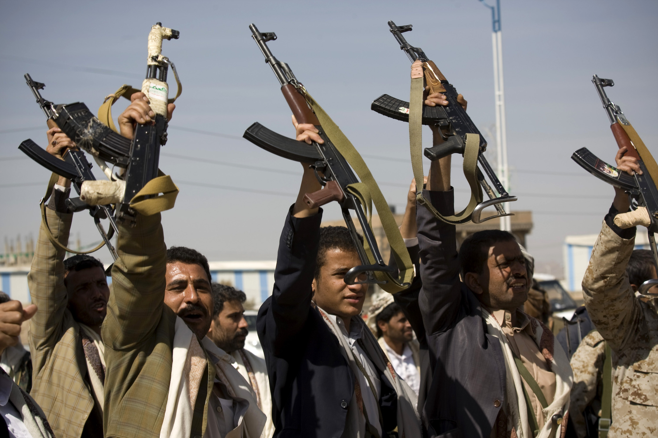Houthi rebels in Sanaa, Yemen