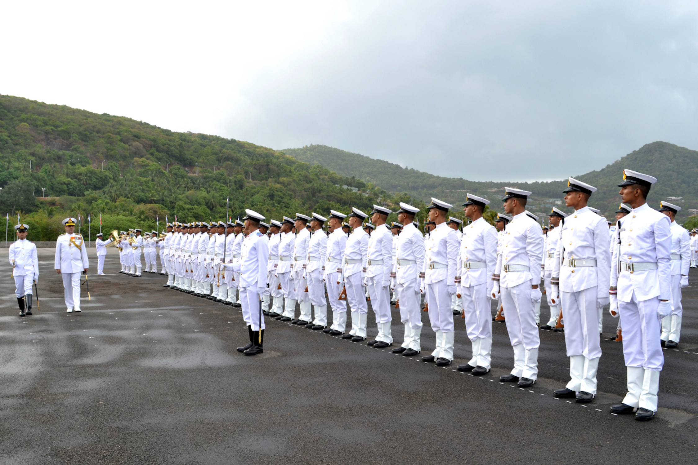 Indian Navy honor guard parade