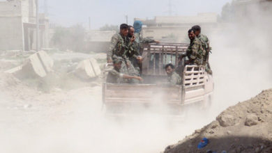 Syriac Military Council (MFS) fighters in Raqqa, Syria