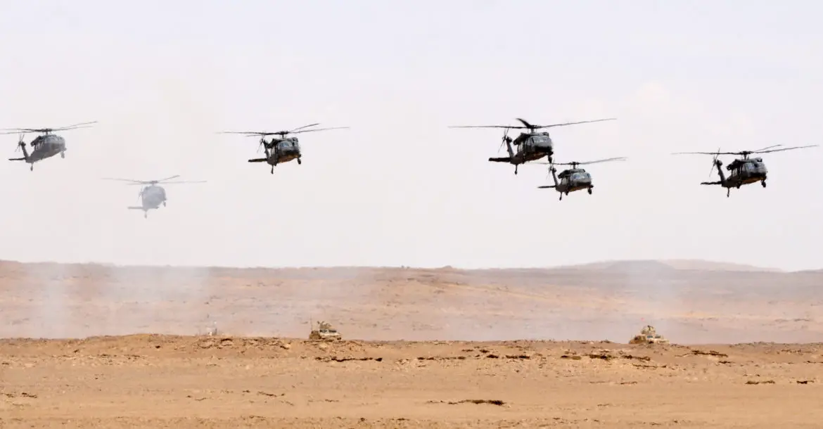 UH-60 Black Hawk helicopters in Saudi Arabia