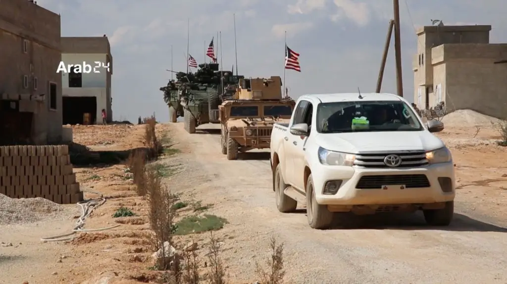 US military vehicles near Manbij, Syria