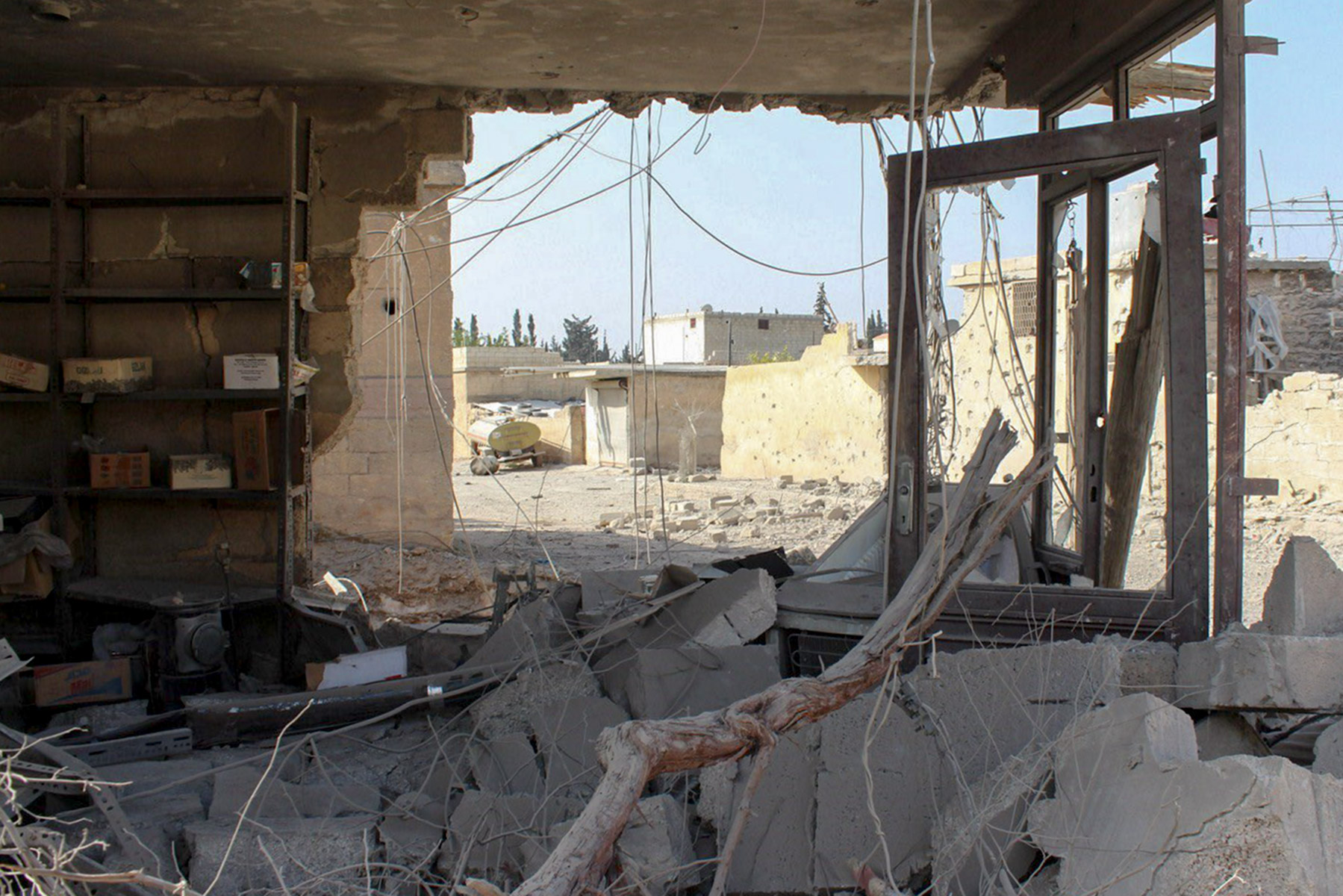 Aftermath of Turkish bombing in Jandaris, Afrin