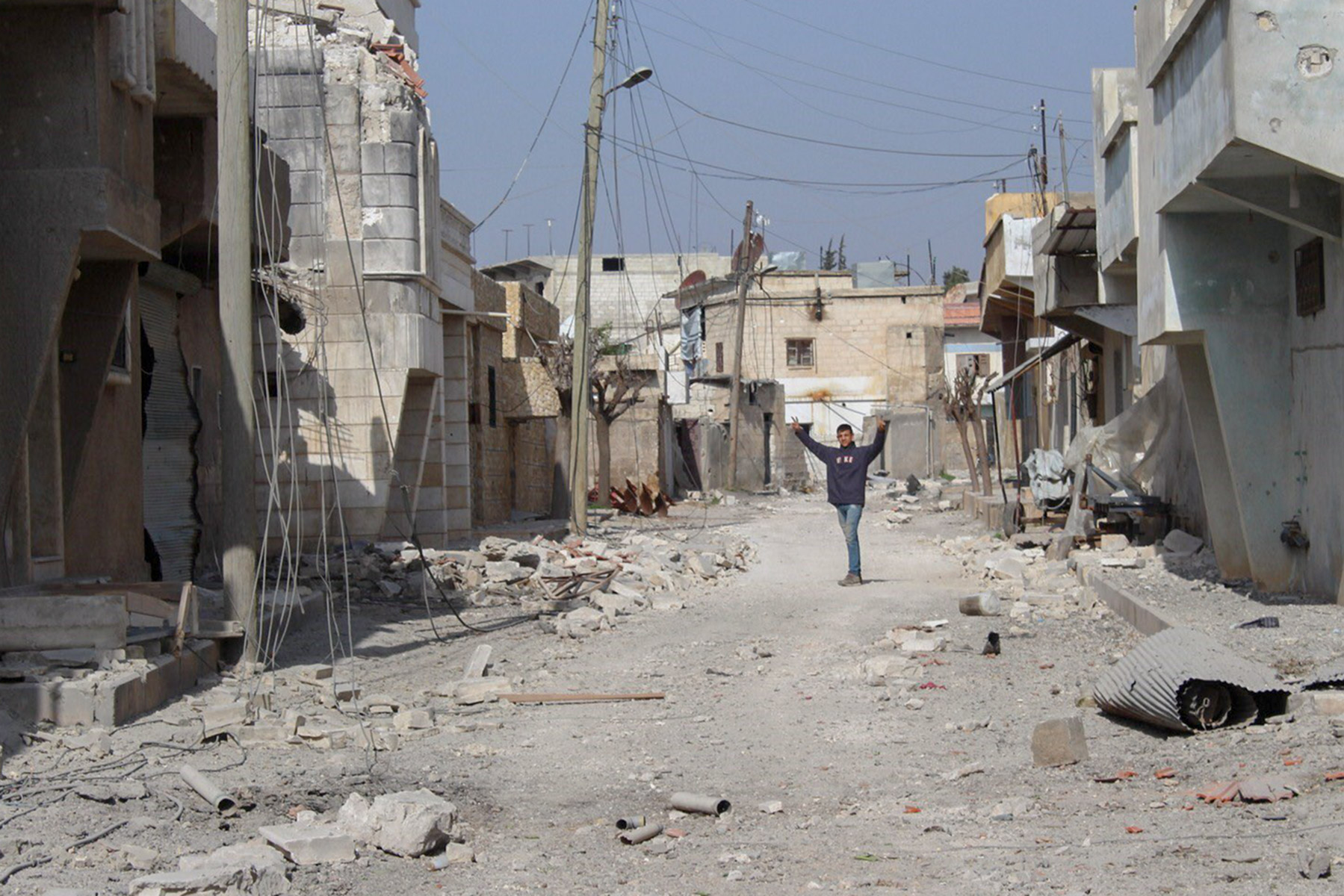 Aftermath of Turkish bombing in Jandaris, Afrin