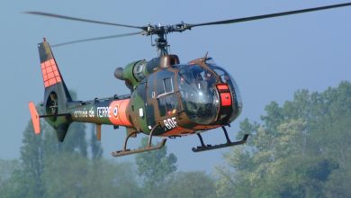 French army Gazelle helicopter