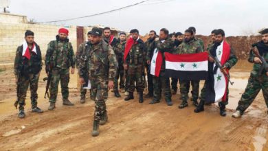 Syria NDF militia members near Jandaris in Efrin