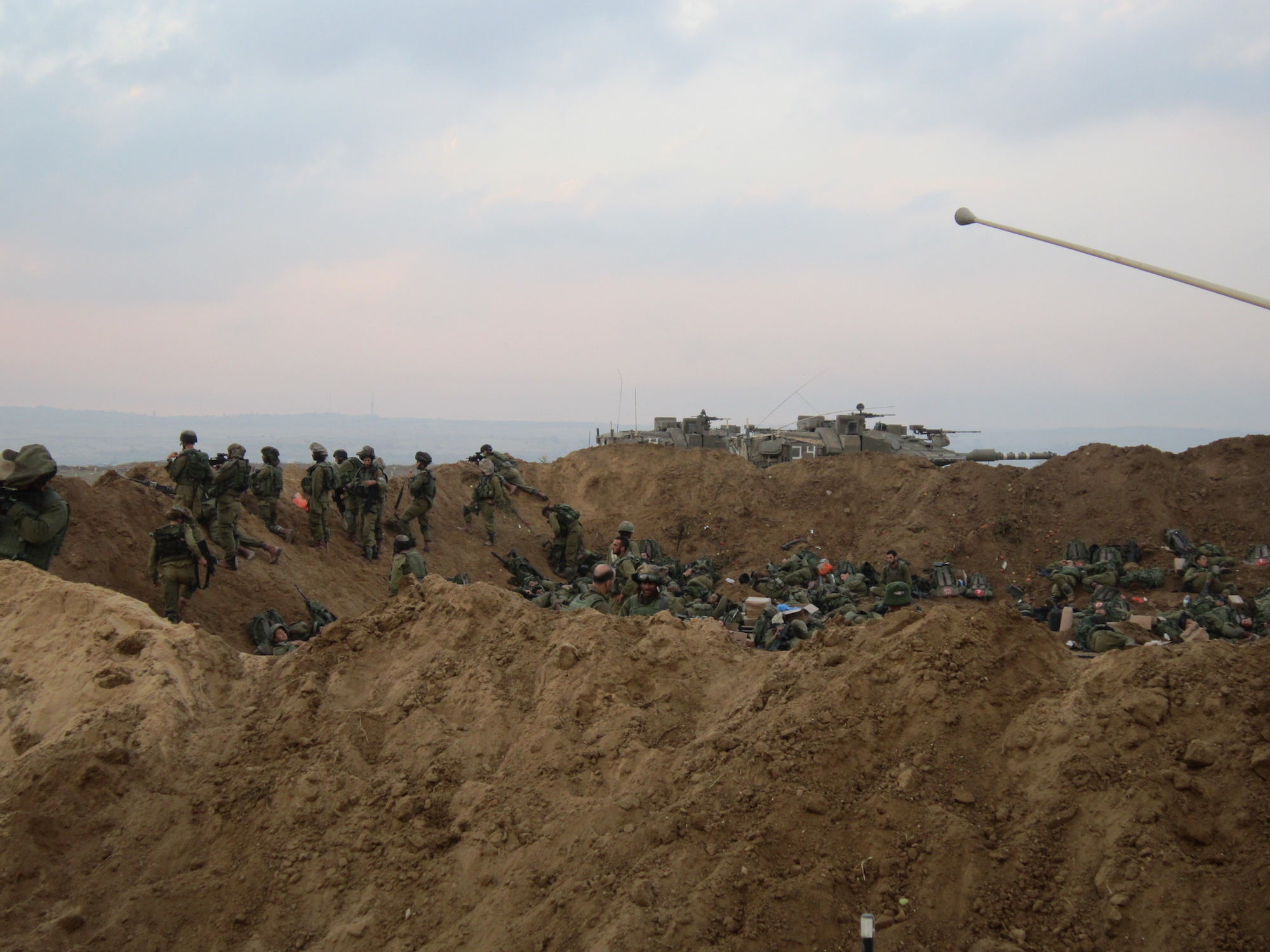 IDF 401 armored Brigade near the Gaza borde