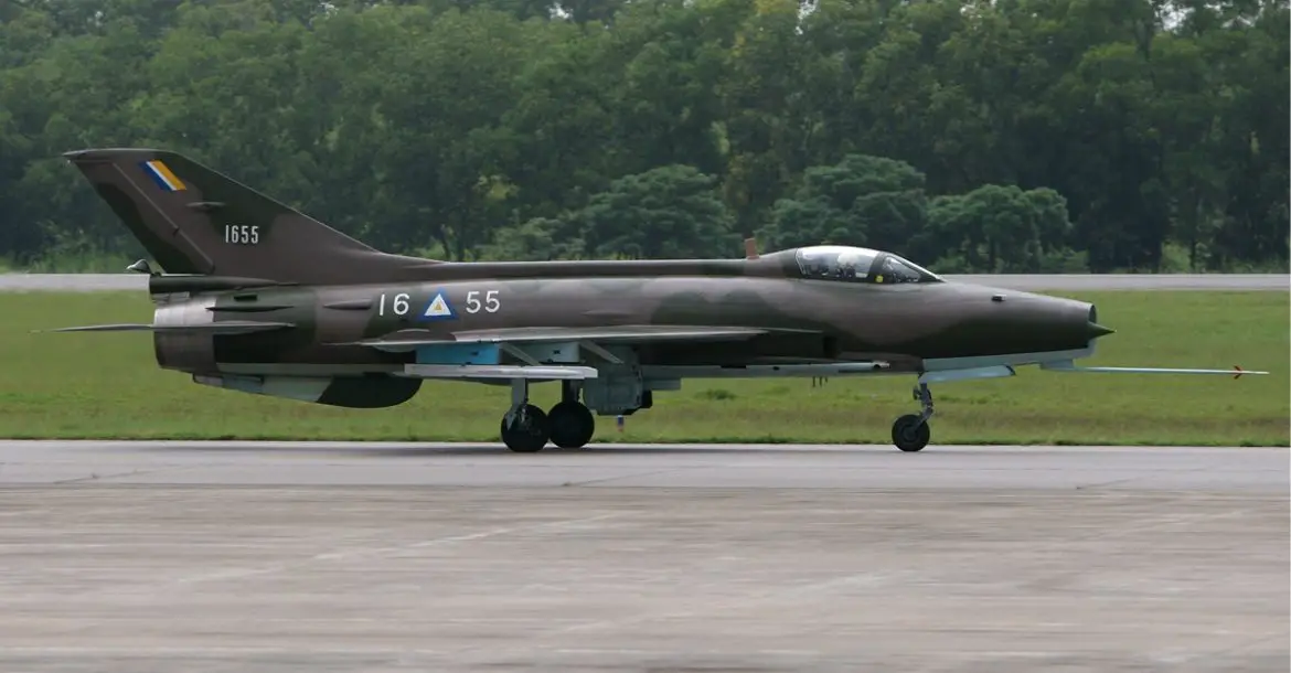 Myanmar Air Force F-7M fighter jet