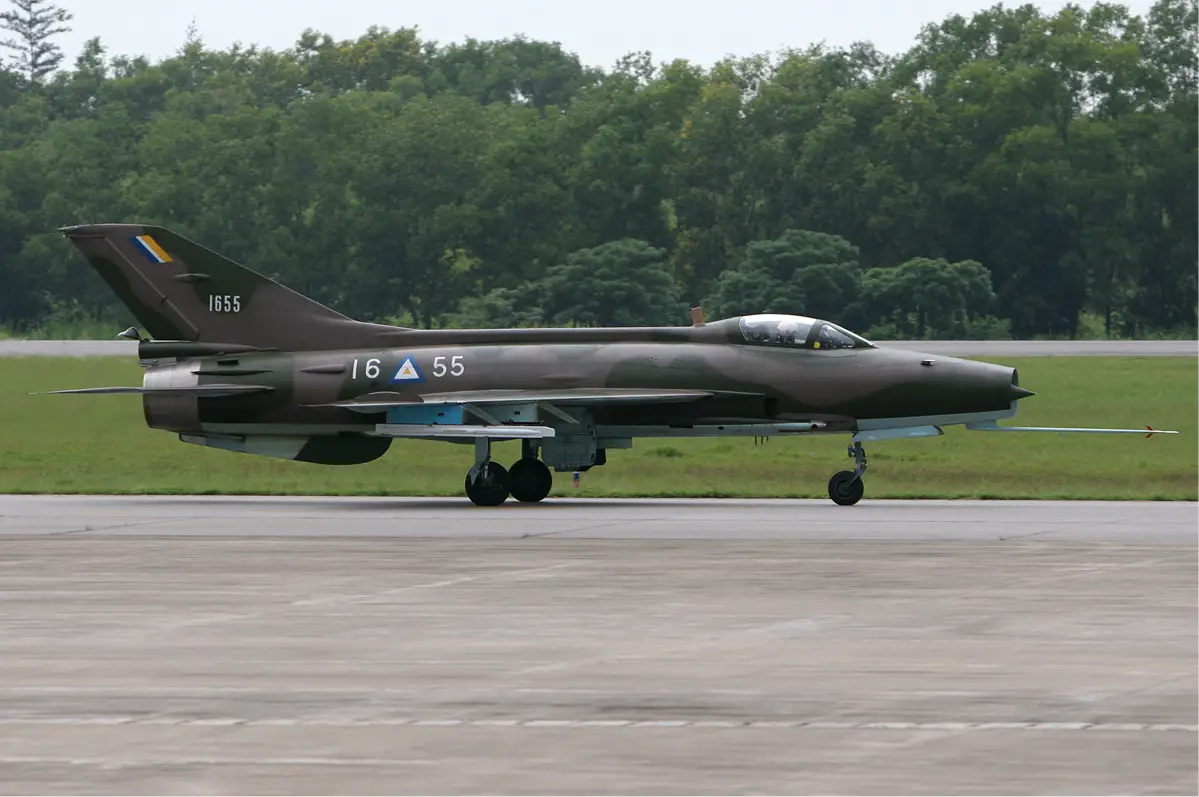 Myanmar Air Force F-7M fighter jet
