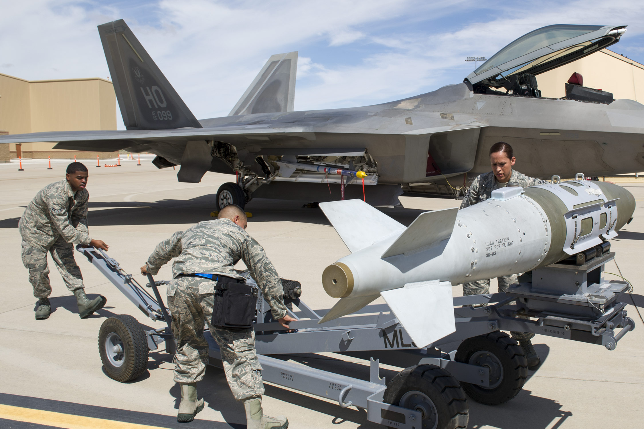 Joint Direct Attack Munition (JDAM) on F-22