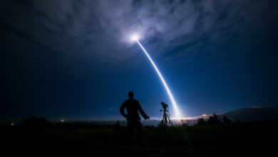 Minuteman III ICBM missile launch