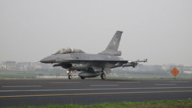 Taiwan air force F-16 fighter jet during Exercise Han Kuang in 2013
