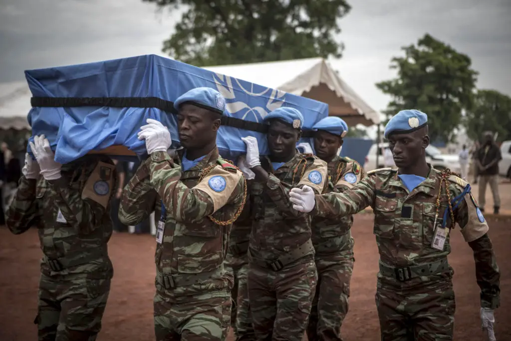 Memorial ceremony for UN Minusma peacekeeper Captain Massamaesso Tangaou