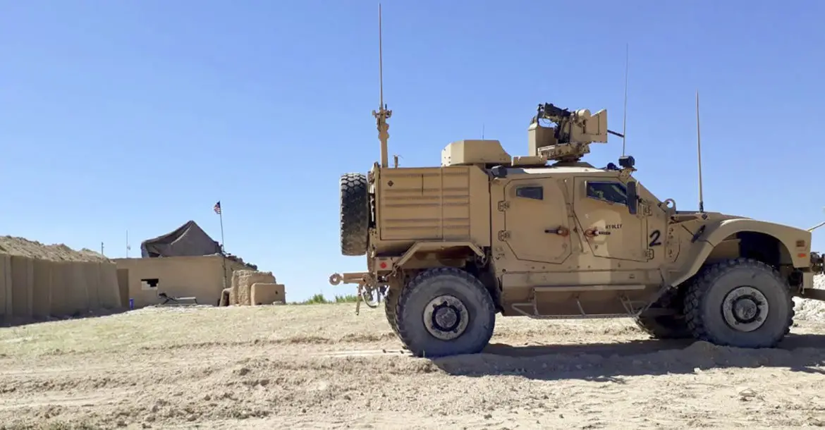 US military vehicle near Manbij, Syria