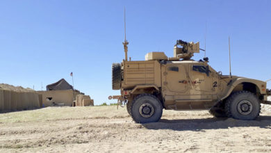 US military vehicle near Manbij, Syria