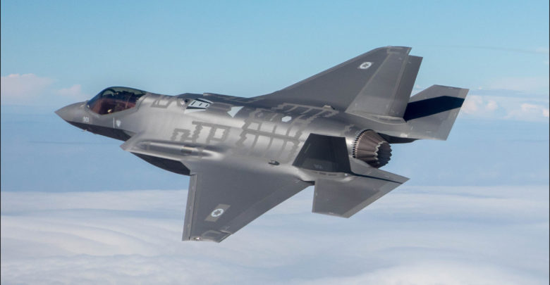 The F-35I 'Adir' fighter jet on its first flight in Israel