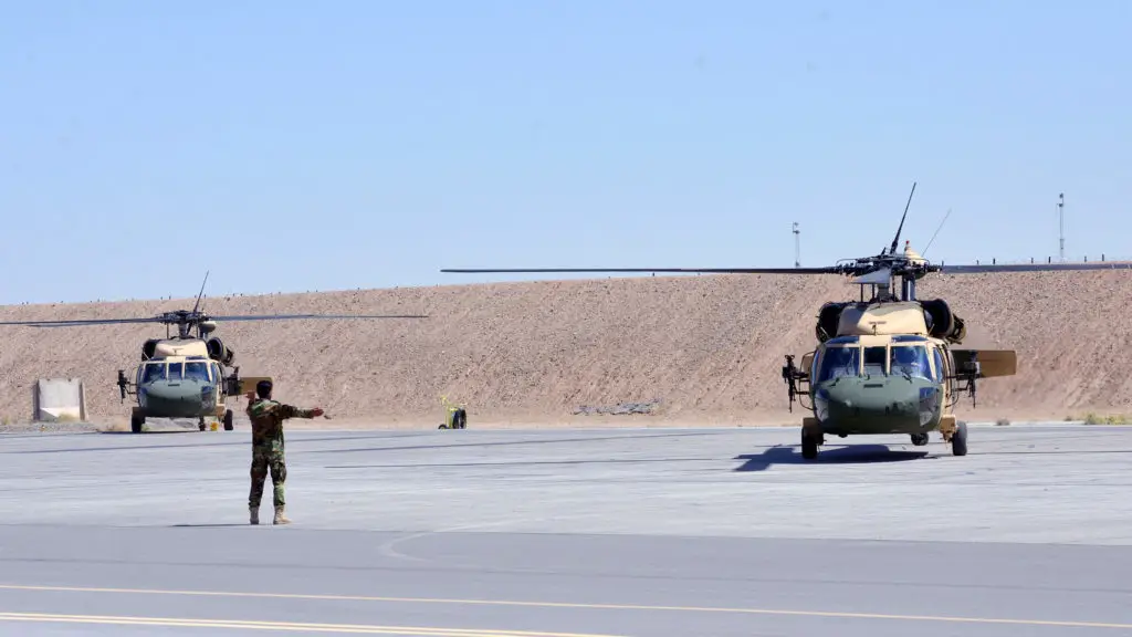 Afghan Air Force UH-60 Black Hawk helicopters