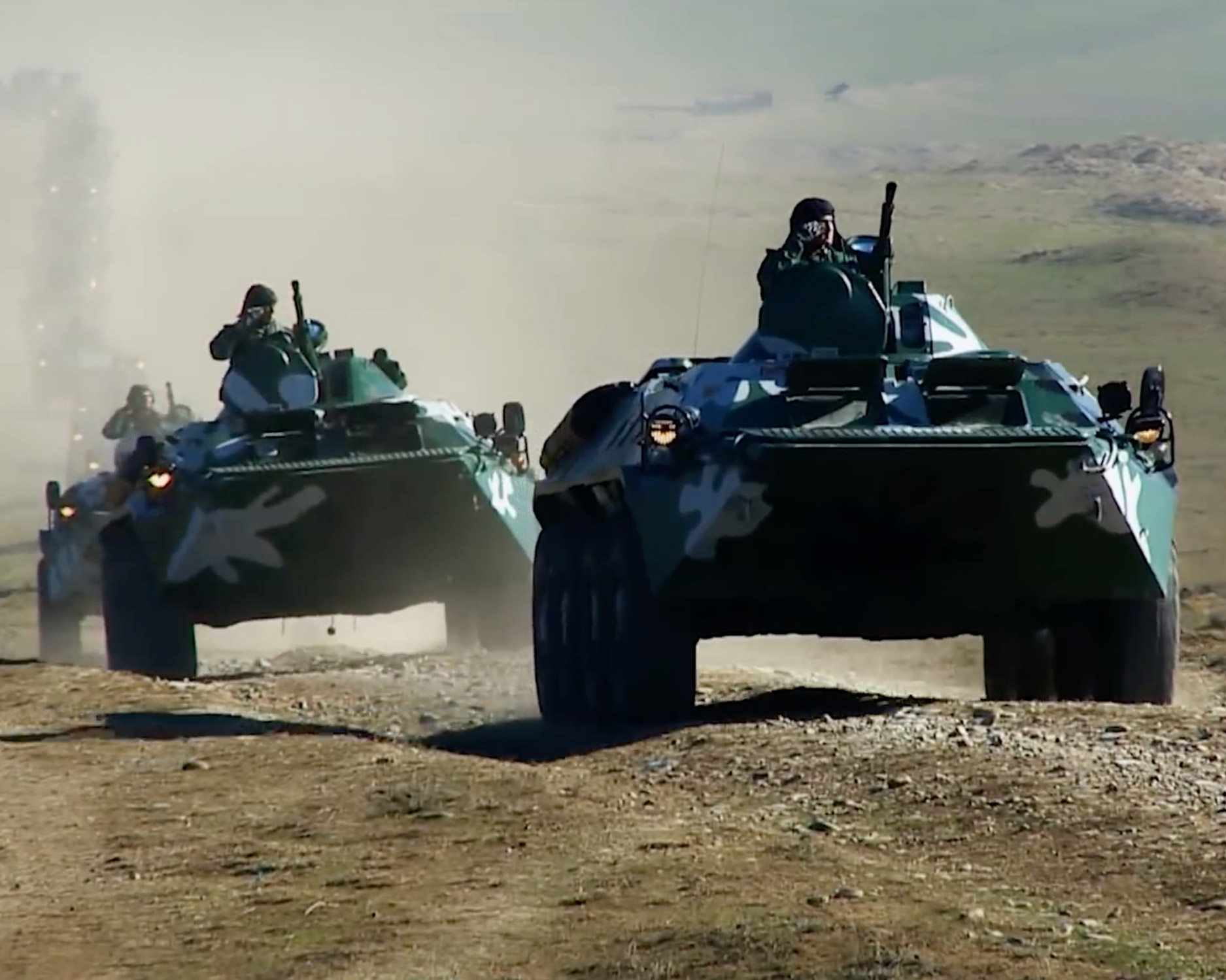 Azerbaijani BTR-70 armored personnel carriers