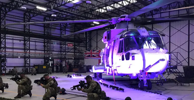 Royal Marines Commando Merlin helicopter