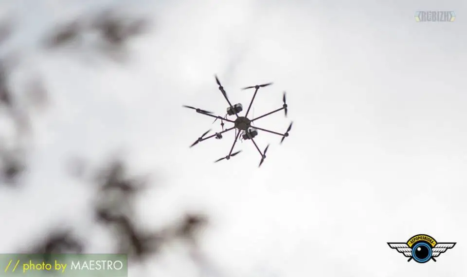 Aerorozvidka drone in operation