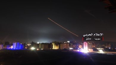 Missiles over Damascus on May 10, 2018.