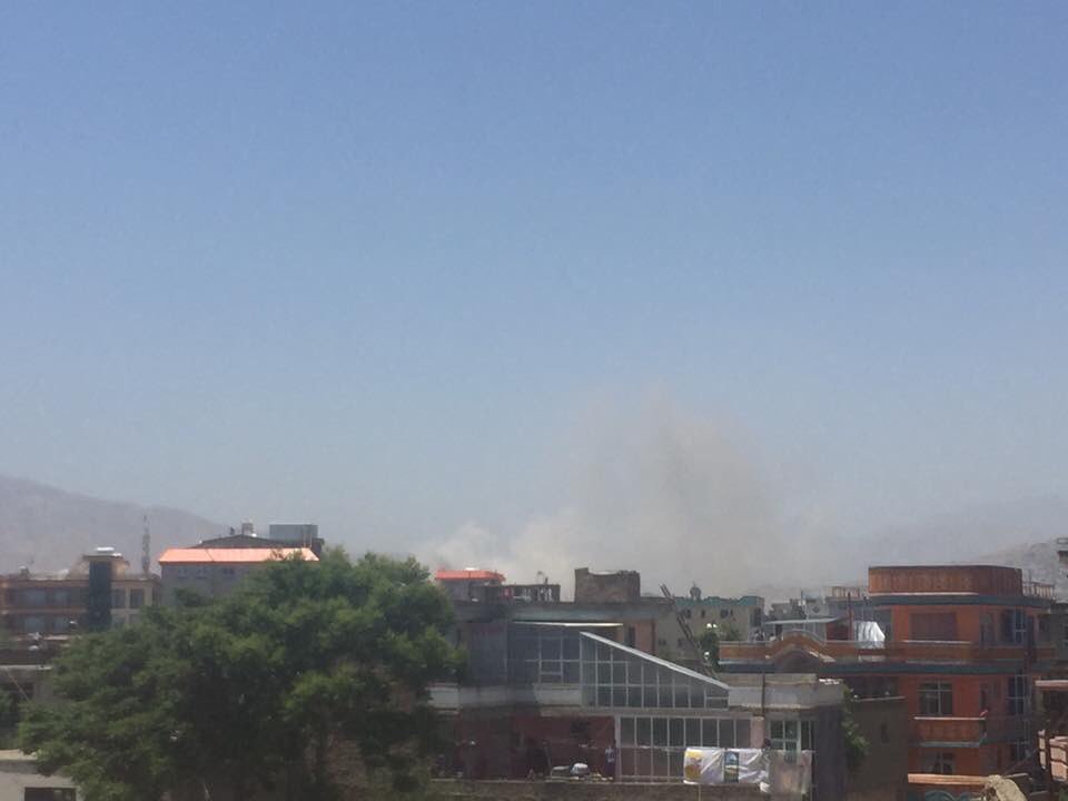 An explosion in the PD13 area of Kabul, Afghanistan