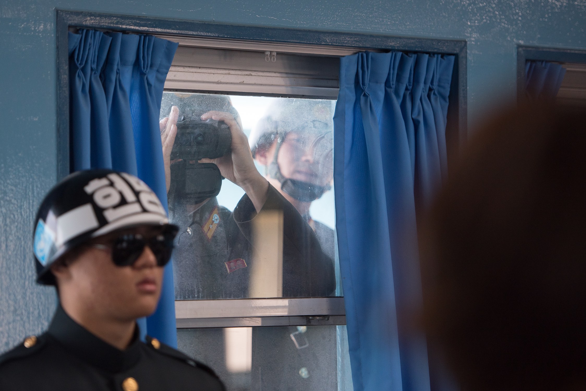 US Defense Secretary Jim Mattis and South Korean Minister of Defence Song Young-moo visit the Demilitarized Zone between North and South Korea 