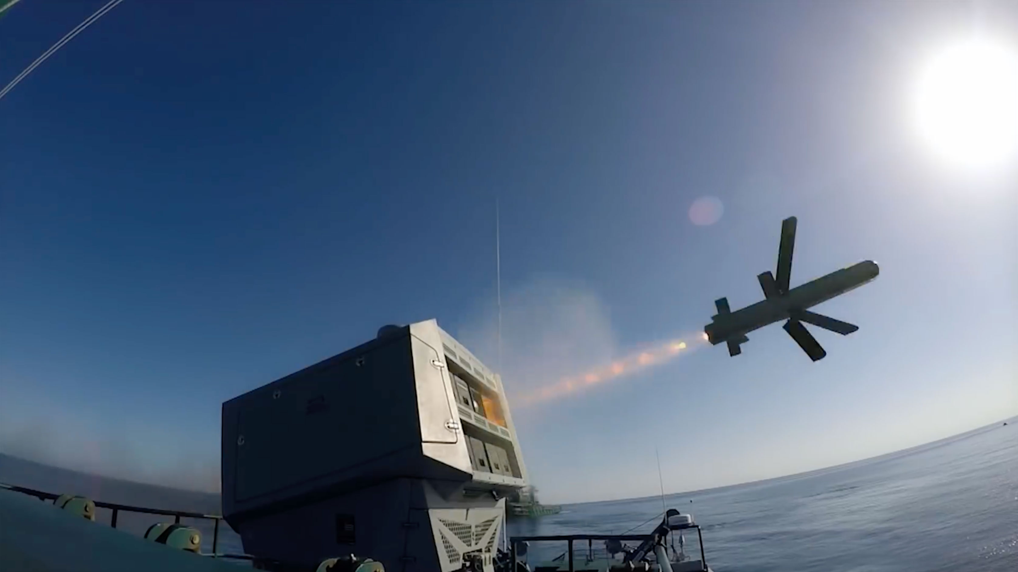 Spike missile launches from a Typhoon MLS-NLOS