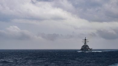 The Arleigh Burke-class guided-missile destroyer USS Howard (DDG 83) transits the Bay of Bengal during Malabar 2017.