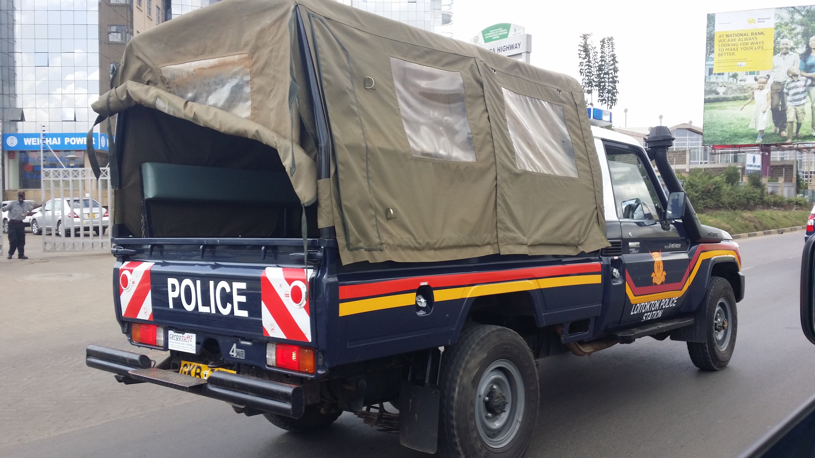 Police truck in Gari la Polisi, Kenya