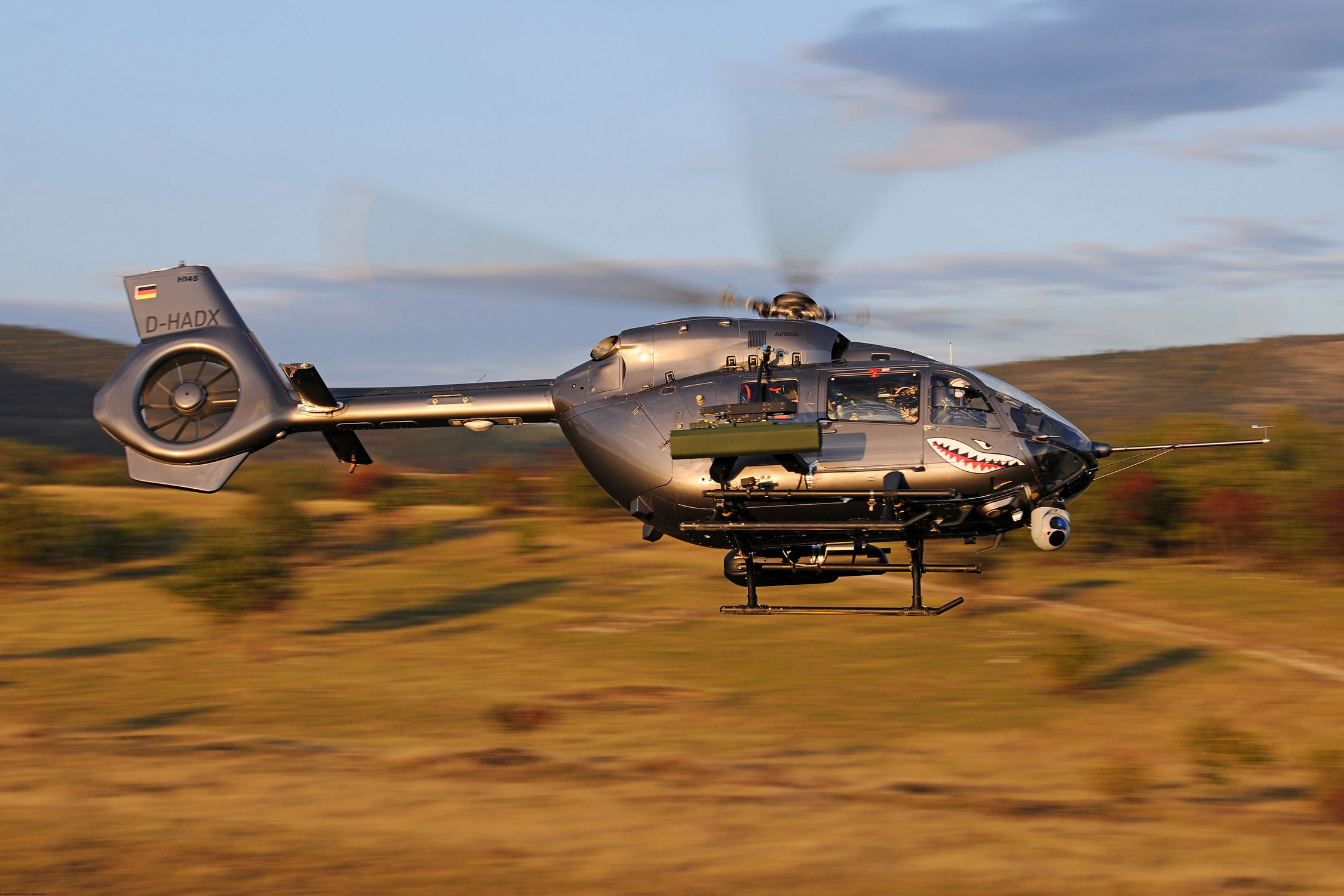 Airbus H145 helicopter with HForce weapon system