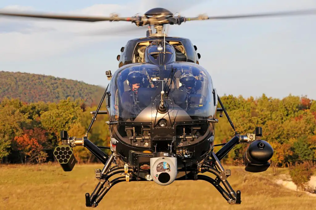Airbus H145 helicopter with HForce weapon system