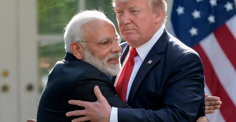 India's Modi hugs America's Trump