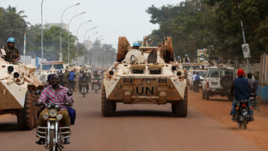 Minusca peacekeepers in Bangui, central African Republic