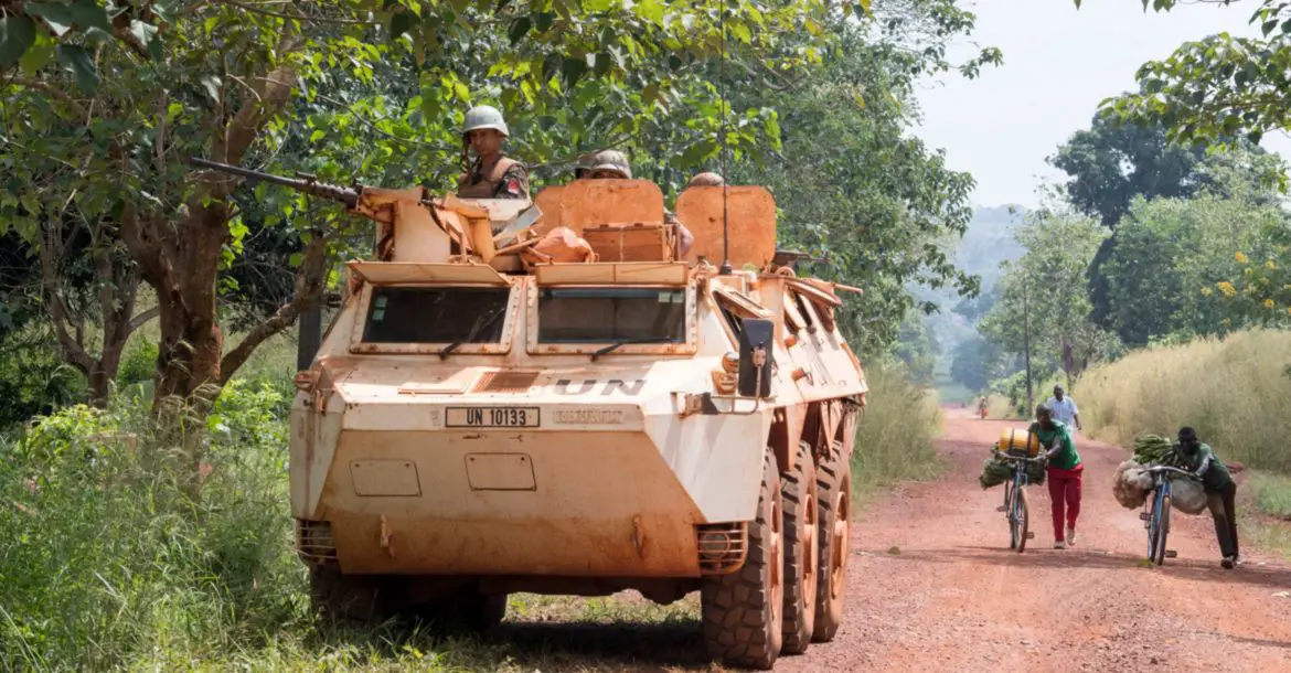 Minusca peacekeepers in Bangassou, Central African Republic